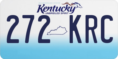 KY license plate 272KRC