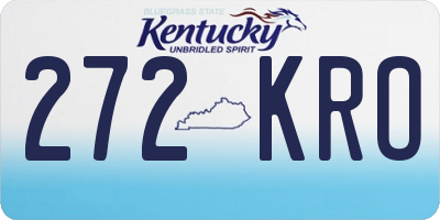 KY license plate 272KRO