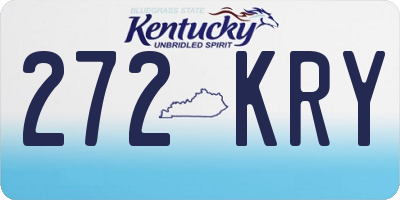 KY license plate 272KRY