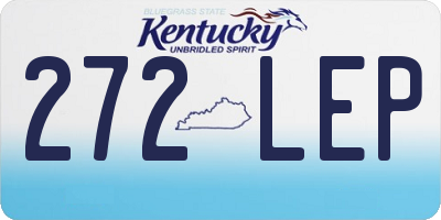 KY license plate 272LEP