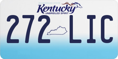 KY license plate 272LIC