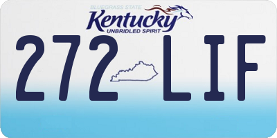 KY license plate 272LIF
