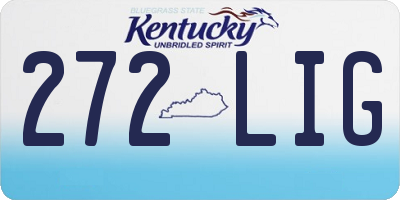 KY license plate 272LIG