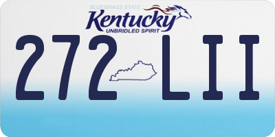 KY license plate 272LII