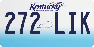KY license plate 272LIK