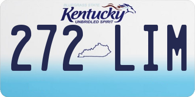 KY license plate 272LIM