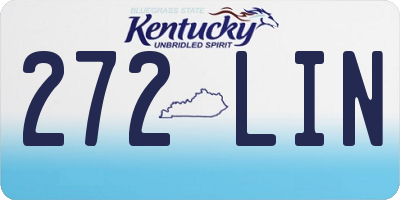 KY license plate 272LIN