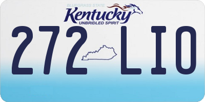 KY license plate 272LIO