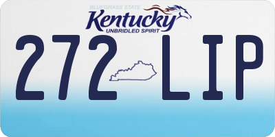 KY license plate 272LIP