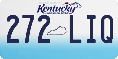 KY license plate 272LIQ