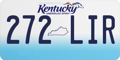 KY license plate 272LIR