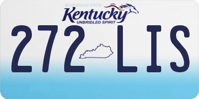 KY license plate 272LIS