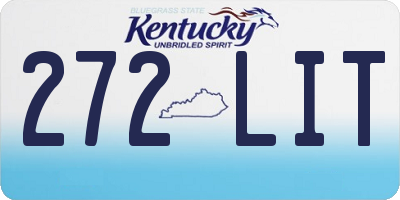 KY license plate 272LIT