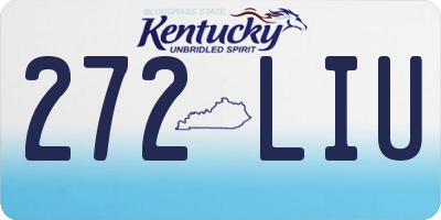 KY license plate 272LIU