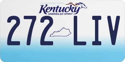 KY license plate 272LIV