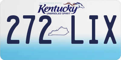 KY license plate 272LIX