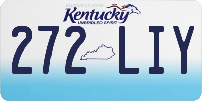 KY license plate 272LIY