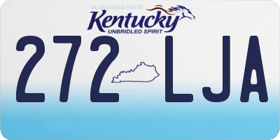 KY license plate 272LJA