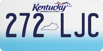 KY license plate 272LJC