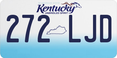 KY license plate 272LJD