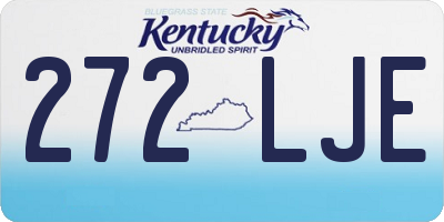 KY license plate 272LJE