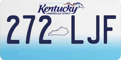 KY license plate 272LJF