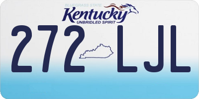 KY license plate 272LJL