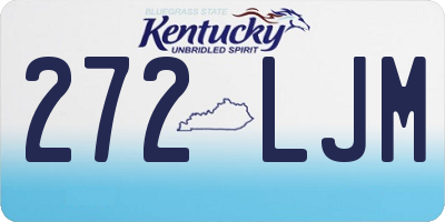 KY license plate 272LJM