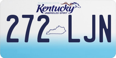 KY license plate 272LJN