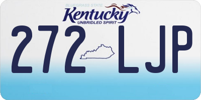 KY license plate 272LJP