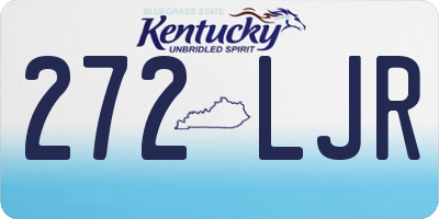 KY license plate 272LJR