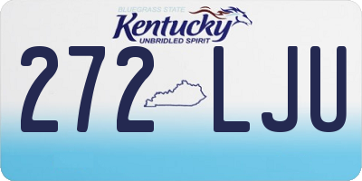 KY license plate 272LJU