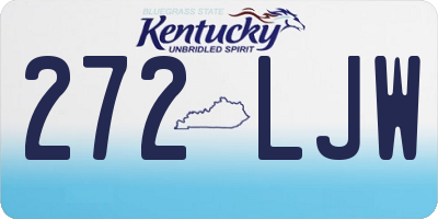 KY license plate 272LJW