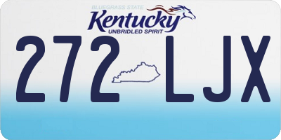 KY license plate 272LJX