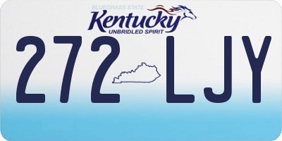 KY license plate 272LJY