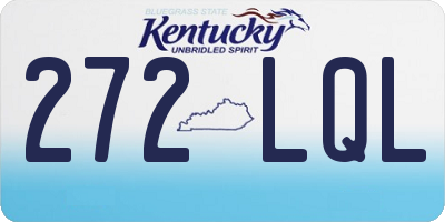 KY license plate 272LQL
