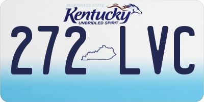 KY license plate 272LVC