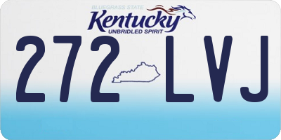 KY license plate 272LVJ