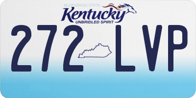 KY license plate 272LVP