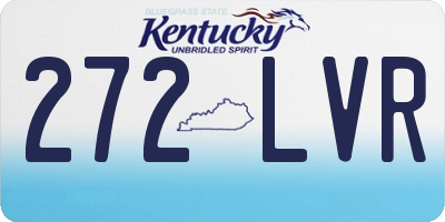 KY license plate 272LVR