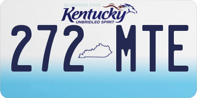 KY license plate 272MTE