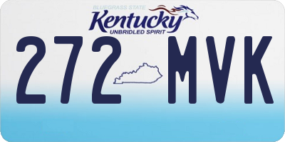 KY license plate 272MVK