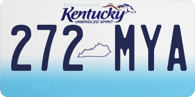 KY license plate 272MYA