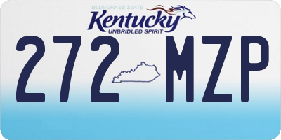 KY license plate 272MZP