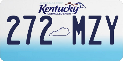KY license plate 272MZY