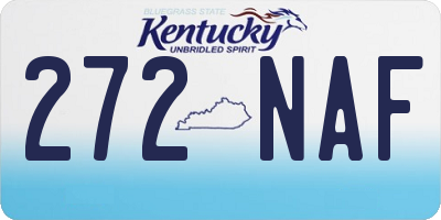 KY license plate 272NAF