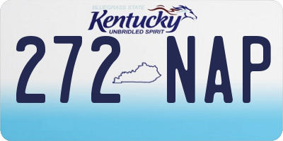 KY license plate 272NAP