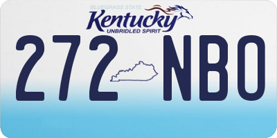 KY license plate 272NBO