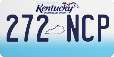 KY license plate 272NCP