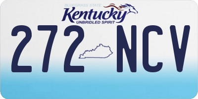 KY license plate 272NCV